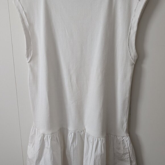 Free People Enya Mixed Media Minidress NWOT Size M White - Picture 2 of 4